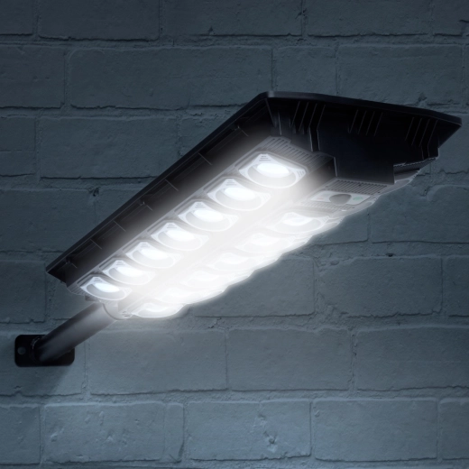 Solární nástěnný reflektor s pohybovým senzorem, 520 SMD LED, 3000 lm