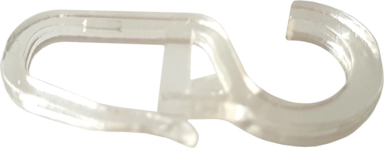 Háčky na záclony transparentní velké (10 ks)