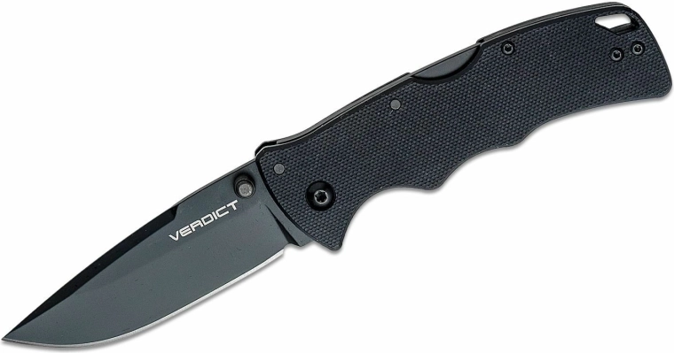 Cold Steel Verdict spear point zavírací nůž 7,6 cm černý G10