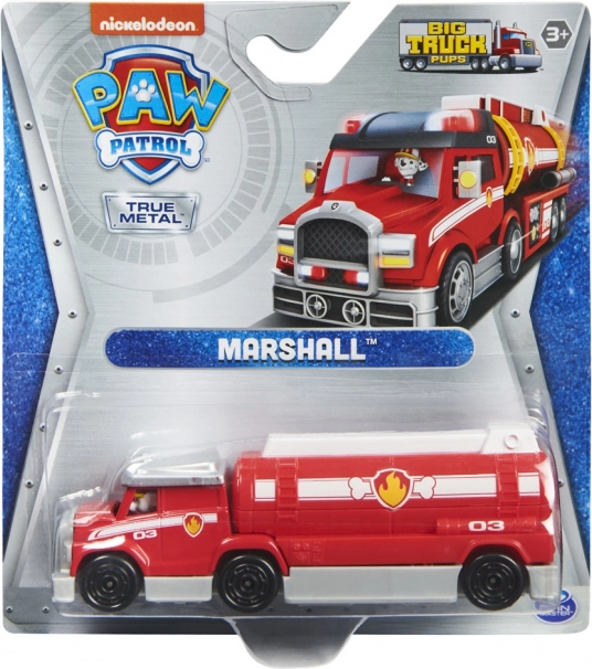 Paw Patrol True Metal hasičský vůz Marshall 13 cm