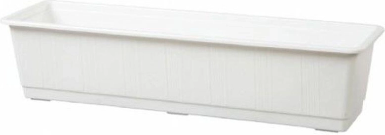 Plastový truhlík na květiny 60 cm bílý