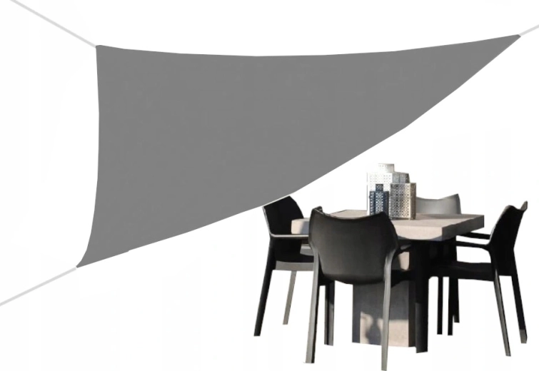 Trojúhelníková stínící plachta 3 × 3 × 3 m šedá