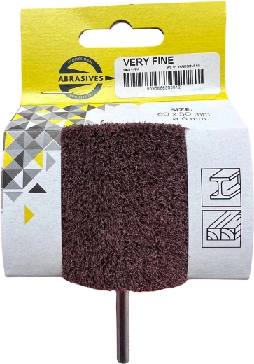 Lamelový stopkový lešticí kotouč VLIES BKA, ultra jemný, 80 × 50 × 6 mm