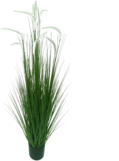 Umělá tráva v květináči Pennisetum bílá 150 cm