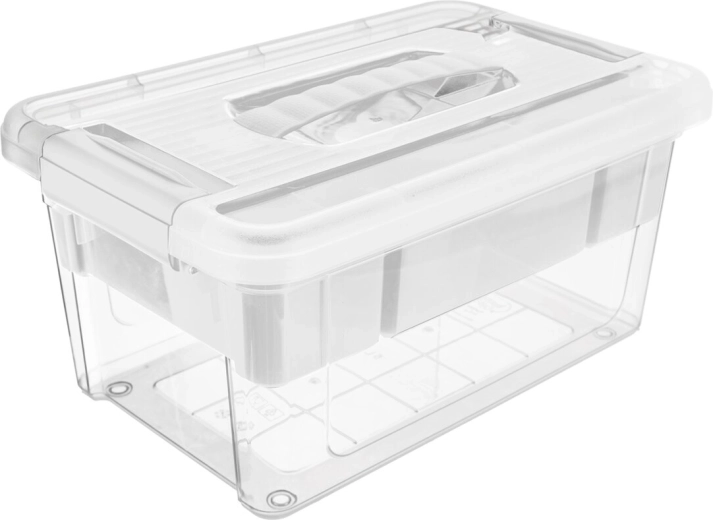 Plastový úložný box MULTI Stormax obdélník 9 l s bílým organizérem