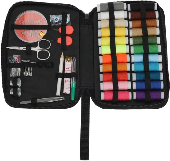 Přenosná sada na šití v pouzdře 47 ks