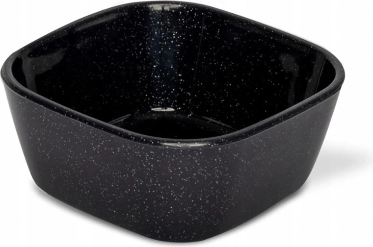 Černá hranatá miska na dipy 100 ml 7 × 7 × 3 cm