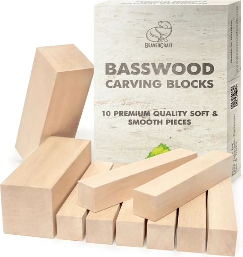 Sada lipových bloků na řezbářství 10 ks BEAVERCRAFT