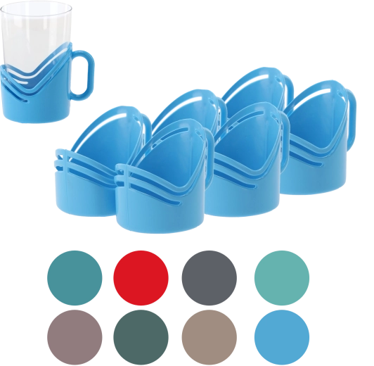 Sada plastových držáků na sklenice Jagiełło, 6 ks