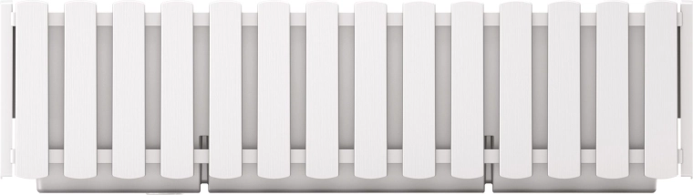 Závěsný plastový truhlík s držákem a zavlažováním 58 cm – bílý