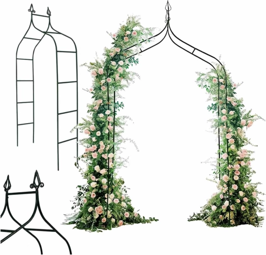 zahradní kovová pergola s hroty pro popínavé rostliny 265 cm