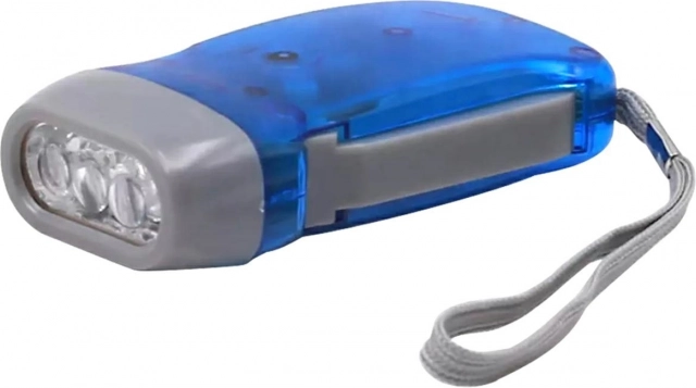 Kapesní kinetická svítilna s dynamem 3x LED