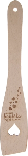 Dřevěná rovná obracečka 30 cm Nejlepší babička