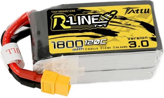 Baterie Tattu R-Line 1800mAh 14,8V LiPo 120C 4S1P XT60