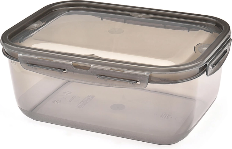 Dóza Cadenza obdélníková 4 l s klik uzávěrem, kouřově transparentní plast