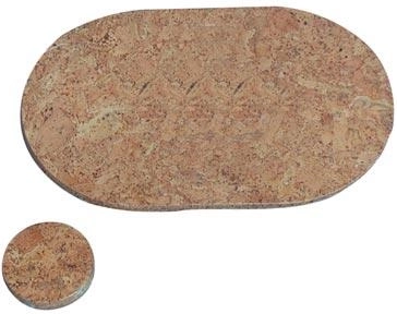 Korkové kruhové prostírání 10 cm, hladké (6 ks)