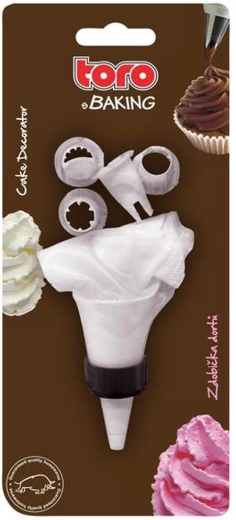 Látková zdobička na dorty TORO se 4 nástavci