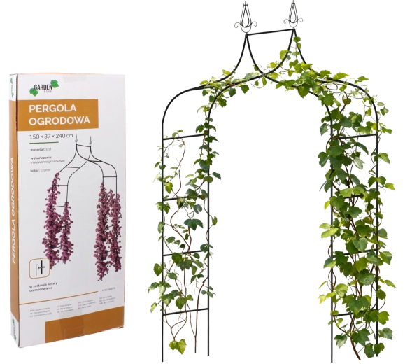 Zahradní pergola 150 × 37 × 240 cm s kotvami