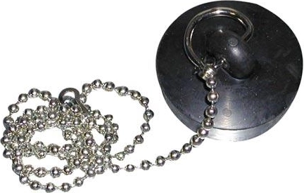 Barevná zátka do vany s řetízkem 46 mm