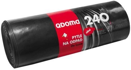 Silné pytle na odpad 240 l, černé, 120 × 145 cm (10 ks)