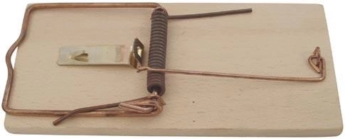 Dřevěná past na myši, 2 ks