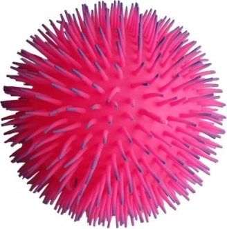 Svítící střapatý míček – pružný senzorický míč v melírovaných barvách