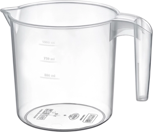 Transparentní kuchyňský džbánek s odměrkou 1 l