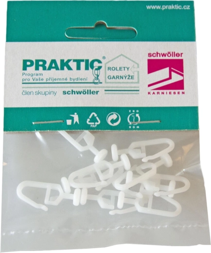 Záclonové jezdce z plastu, 10 ks