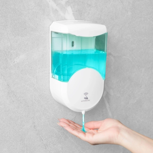 Automatický nástěnný dávkovač mýdla 600 ml na baterie bílý