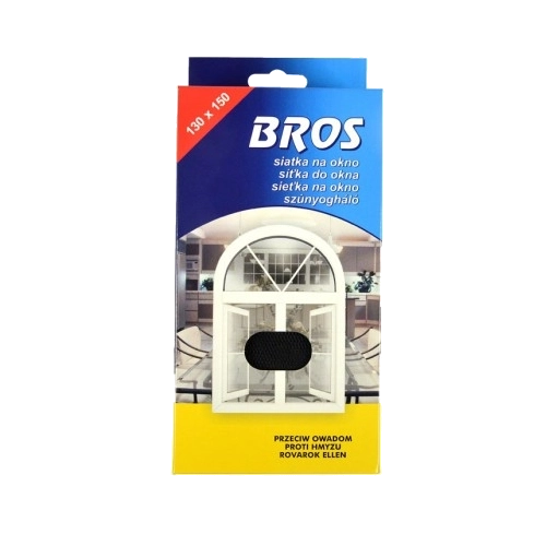 Síť proti hmyzu na okno 130 × 150 cm BROS, černá