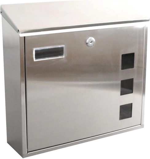 Poštovní schránka nerezová 350 × 330 × 110 mm
