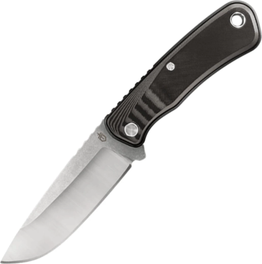 Gerber Downwind fixed DP black outdoorový nůž 10,8 cm černo-šedý