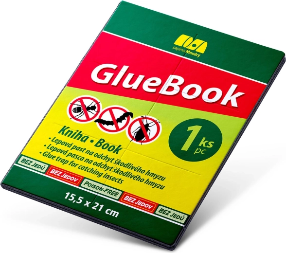 Lapač na lezoucí hmyz GlueBook – lepová past ve tvaru knihy