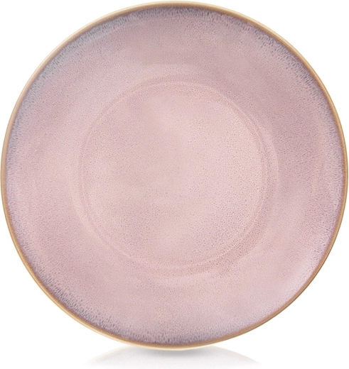 Růžový keramický mělký jídelní talíř Glaze 27 cm