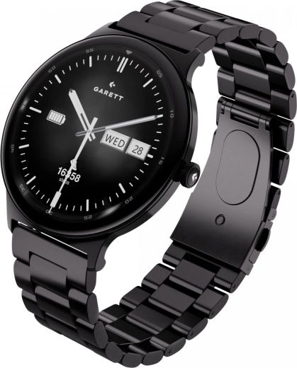 Chytré hodinky GARETT Quantum černé ocelové