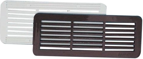 Větrací mřížka s krytkou 150 × 60 mm, bílá, 2 ks