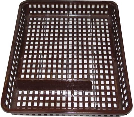 Široký příborník do zásuvky 35 × 26 × 4,5 cm, hnědý plast