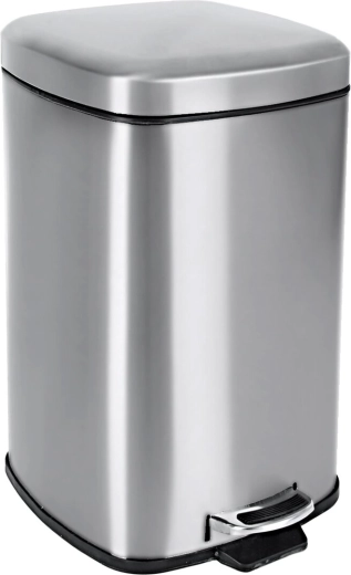 Hranatý nerezový odpadkový koš s pedálem 20 l
