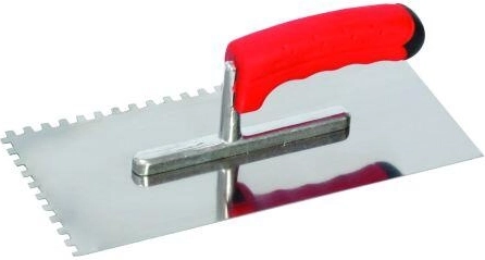 Nerezové hladítko se zuby 10 × 10 mm, 280 × 130 mm