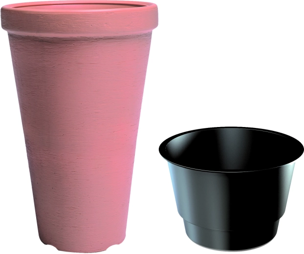 Květináč Classic Tower, cihlový, 30 cm