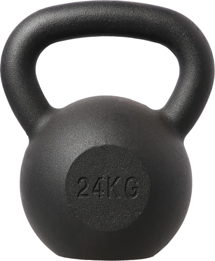 Litinový kettlebell HMS 24 kg černý