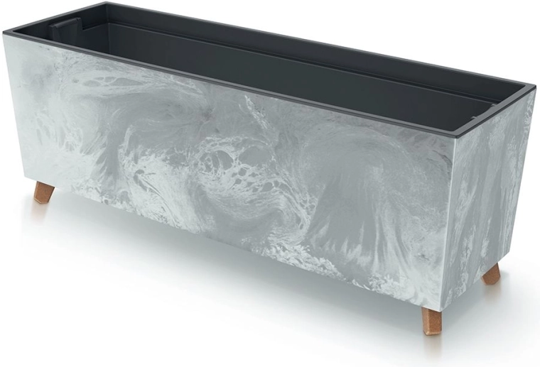 Truhlík Urbi Case betonový efekt 77 cm s nožičkami