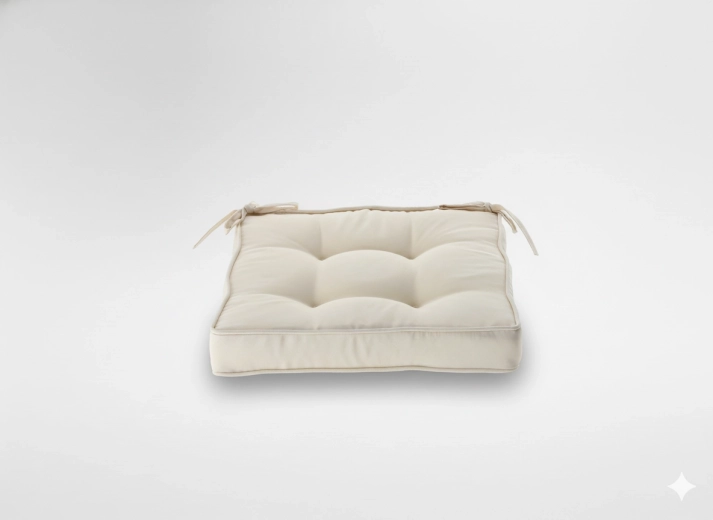 Polstrovaný sedák na židli 40 × 40 × 6 cm béžový