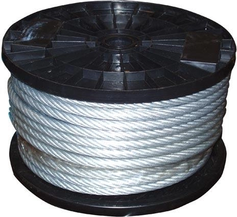 Ocelové lanko 3/4 mm v PVC bužírce, pozinkované (100 m)