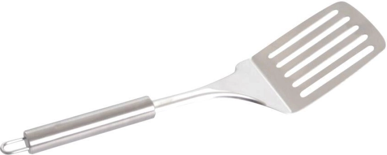 Nerezová děrovaná obracečka 33,5 cm s očkem na zavěšení