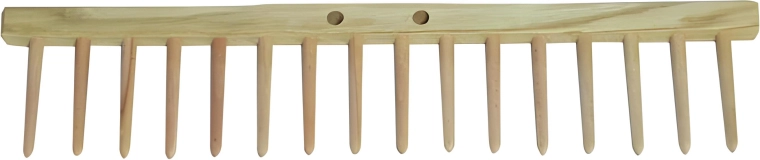 Hřeben na hrábě se 16 kolíky – dřevěný, bez násady
