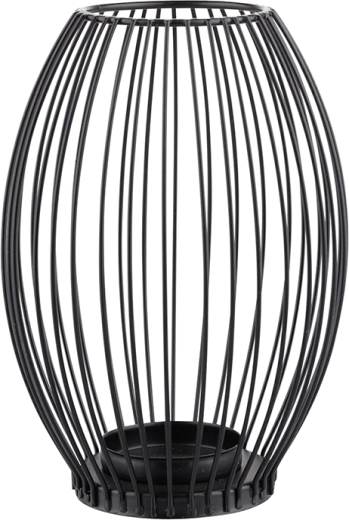 Kovový svícen szprosowy černý 23 cm