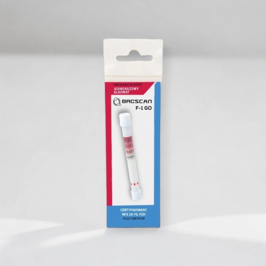 Chemický jednorázový alkohol tester BACscan F-1 GO