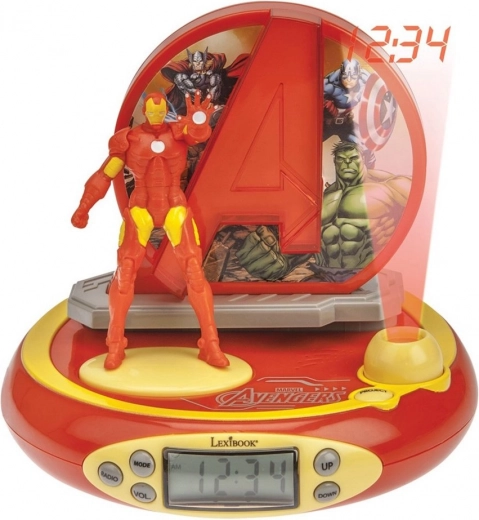 3D budík s projektorem AVENGERS Iron Man