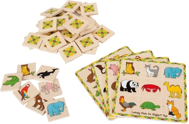 Bigjigs Toys dřevěné zvířecí loto